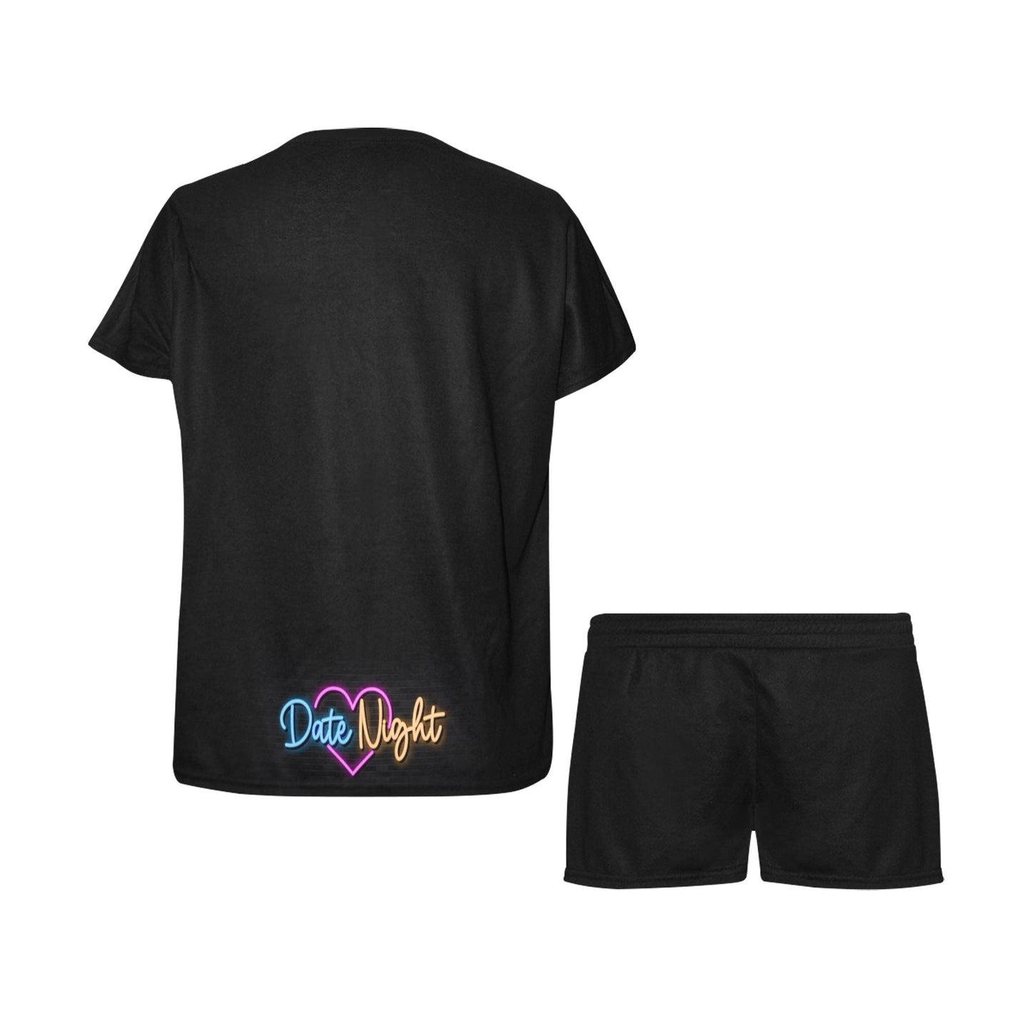 Women's Neon graphic 'Date Night' Pajama Set – flirt in Comfort & Style