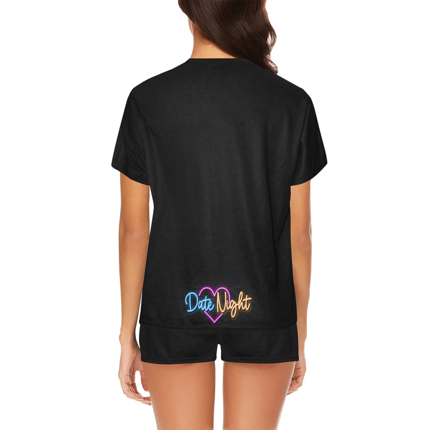 Women's Neon graphic 'Date Night' Pajama Set – flirt in Comfort & Style