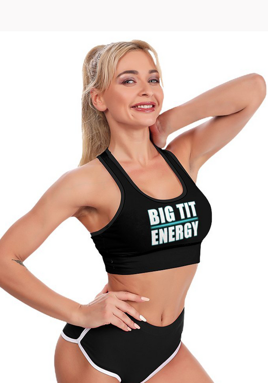 Women's Yoga Workout top Big Tit Energy black