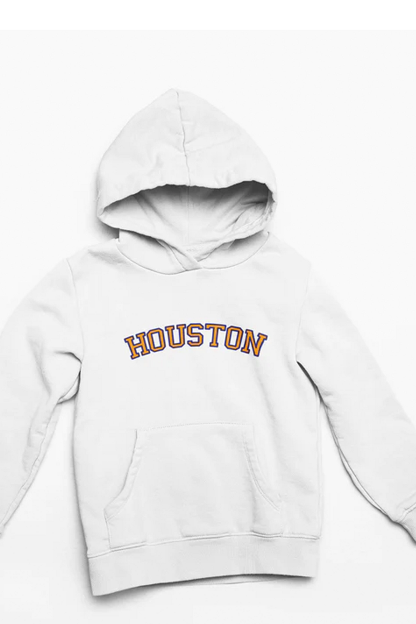 Houston unisex pull over long sleeve fleece hoodie