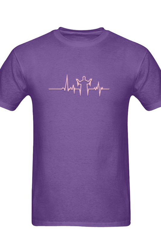Heart Monitor Lifeline Jesus Short Sleeve unisex T-Shirt – Inspirational Christian Apparel