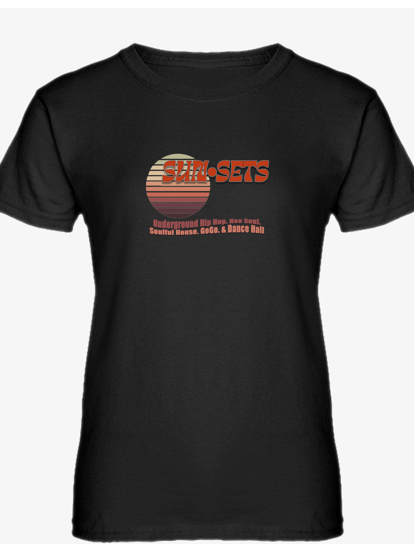 Sunsets with DJ KIMANI women's short sleeve t-shirt Denver Colorado