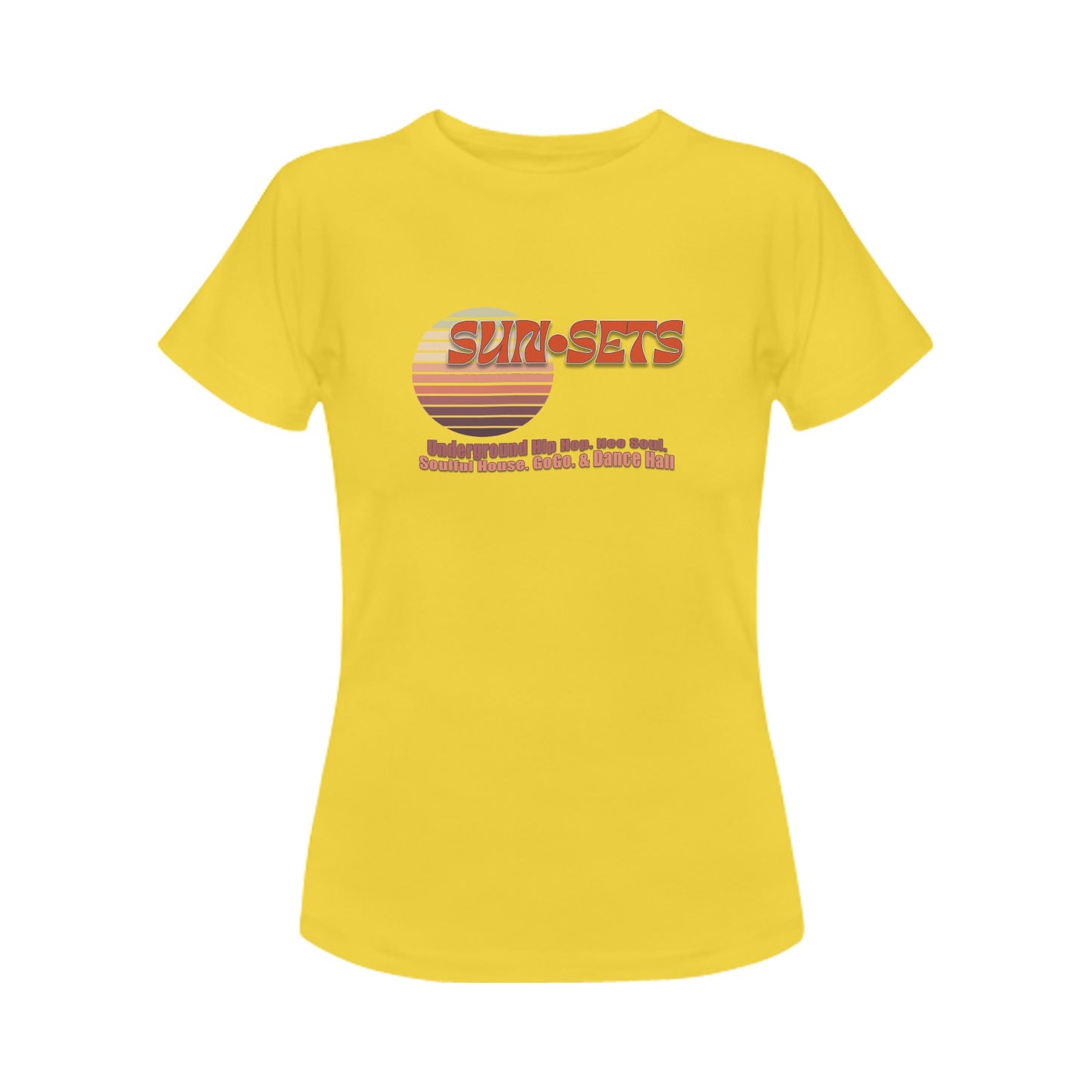 Sunsets with DJ KIMANI women's short sleeve t-shirt Denver Colorado