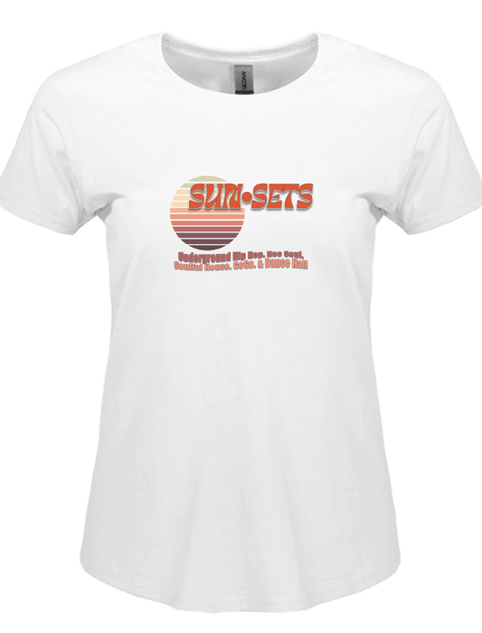 Sunsets with DJ KIMANI women's short sleeve t-shirt Denver Colorado