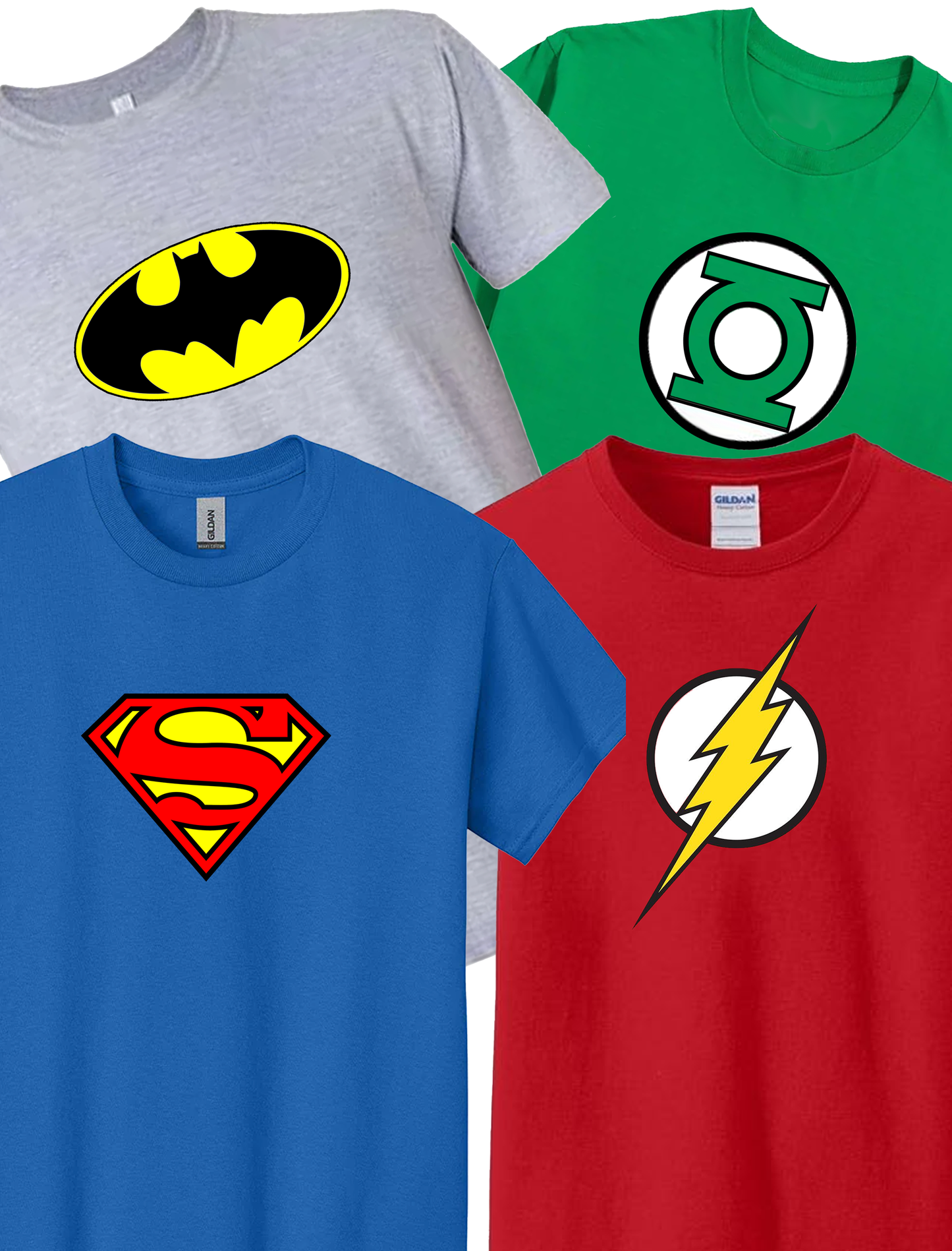 Vintage style Superhero Logo Collage Unisex Cotton T-Shirt