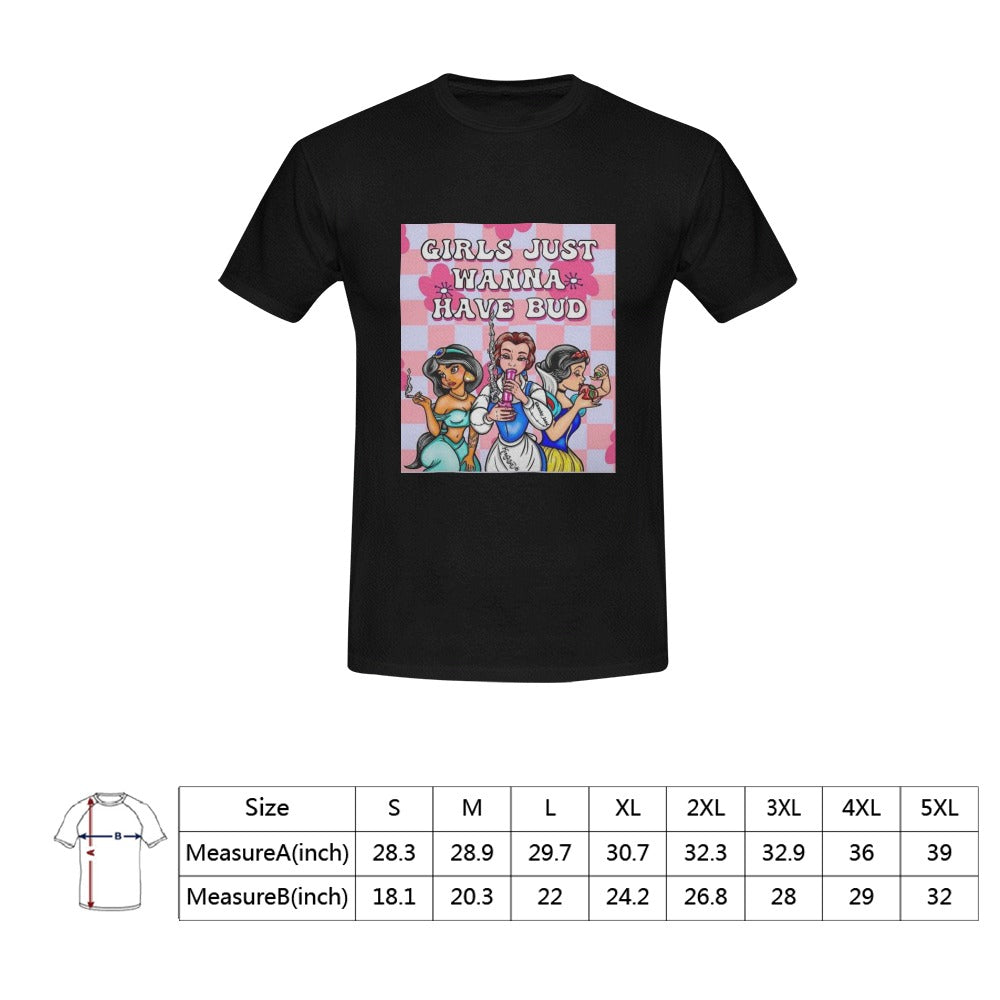 Girls 420 weed smoke cartoon unisex short sleeve t-shirt