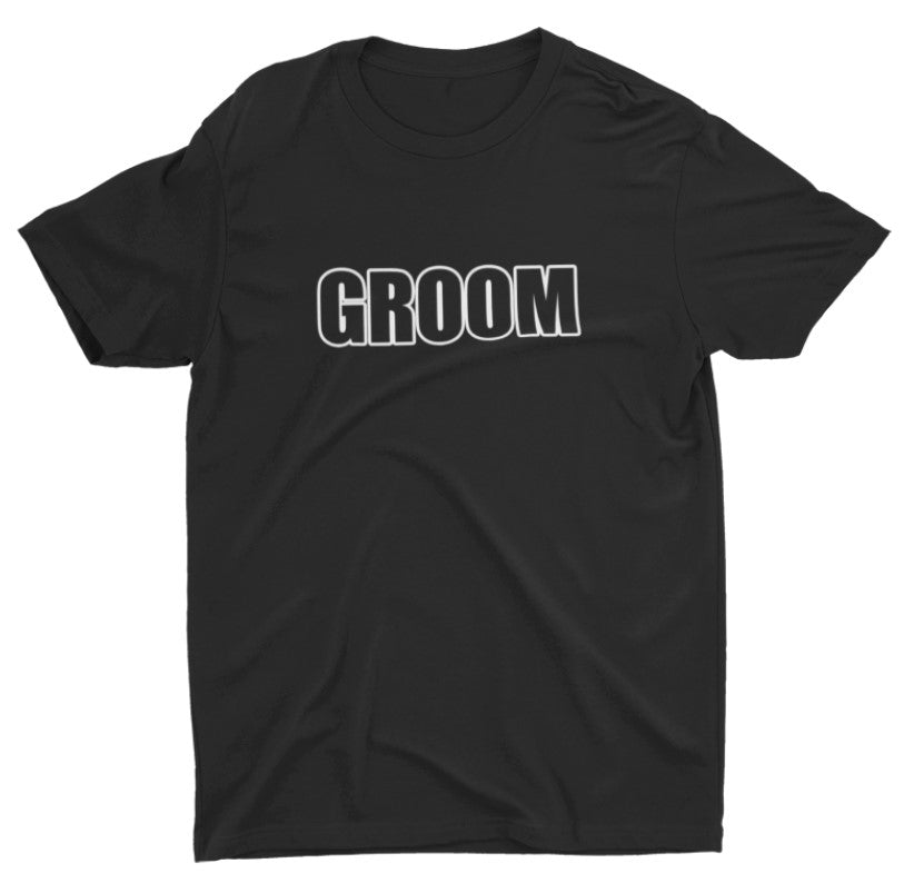 GROOM short sleeve basic regular wedding novelty t-shirt