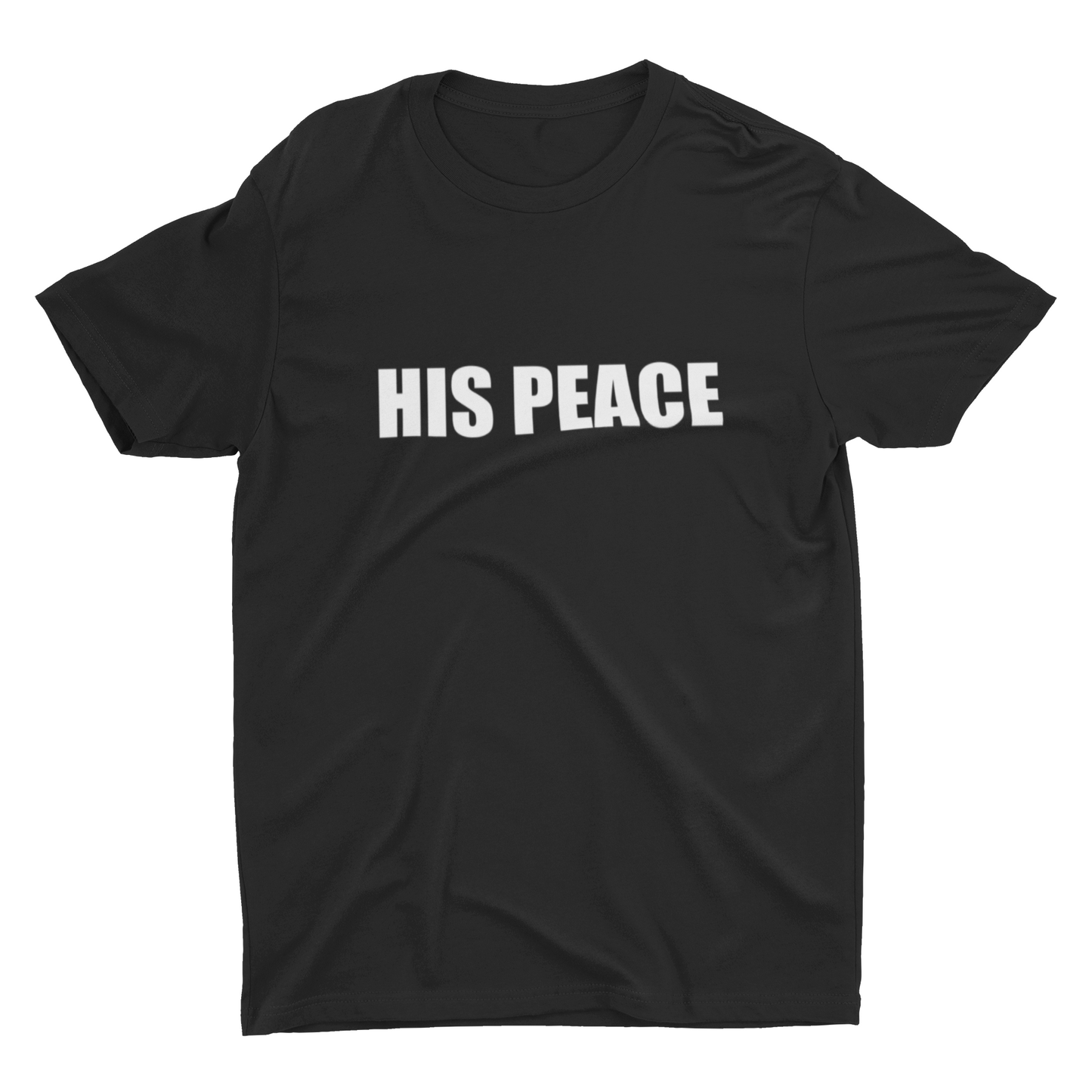 HIS PEACE couples t-shirt black short sleeve
