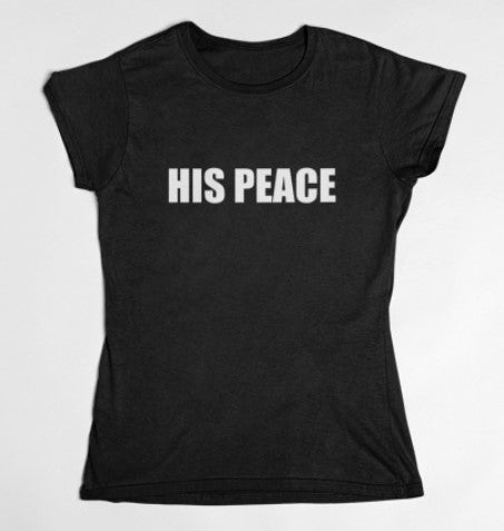 HIS PEACE couples t-shirt black short sleeve