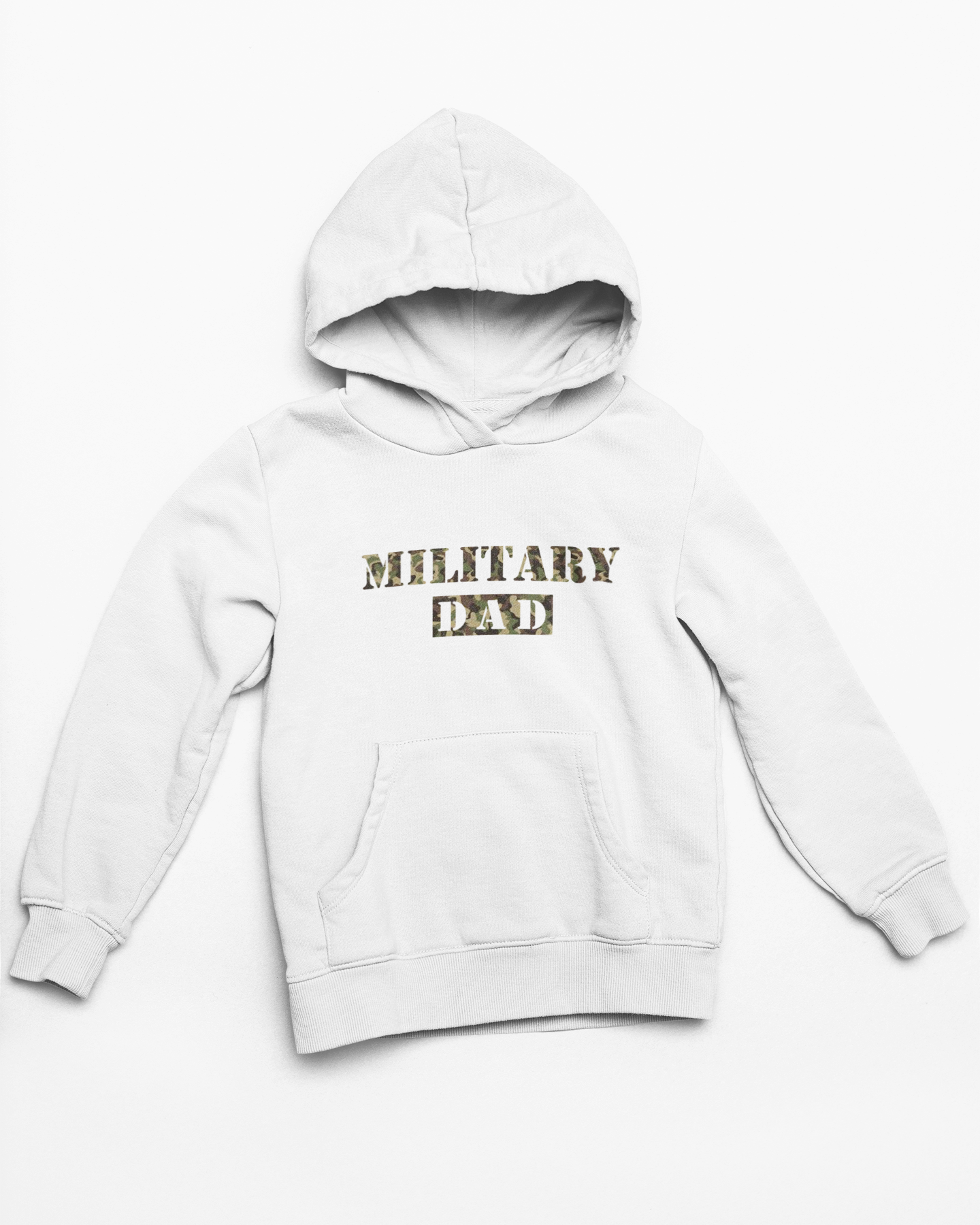 Military Dad long sleeve fleece hoodie