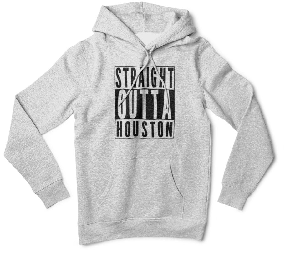 Straight Outta Houston long sleeve fleece hoodie