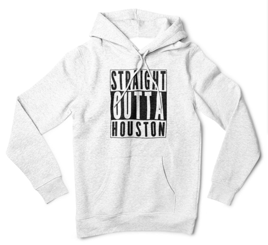 Straight Outta Houston long sleeve fleece hoodie