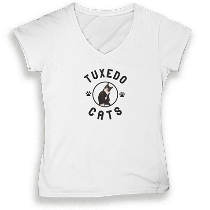 Tuxedo Cats Women's V-Neck T-Shirt