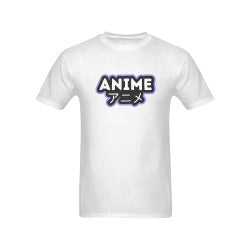 Anime with Japanese text short sleeve uniform t-shirt