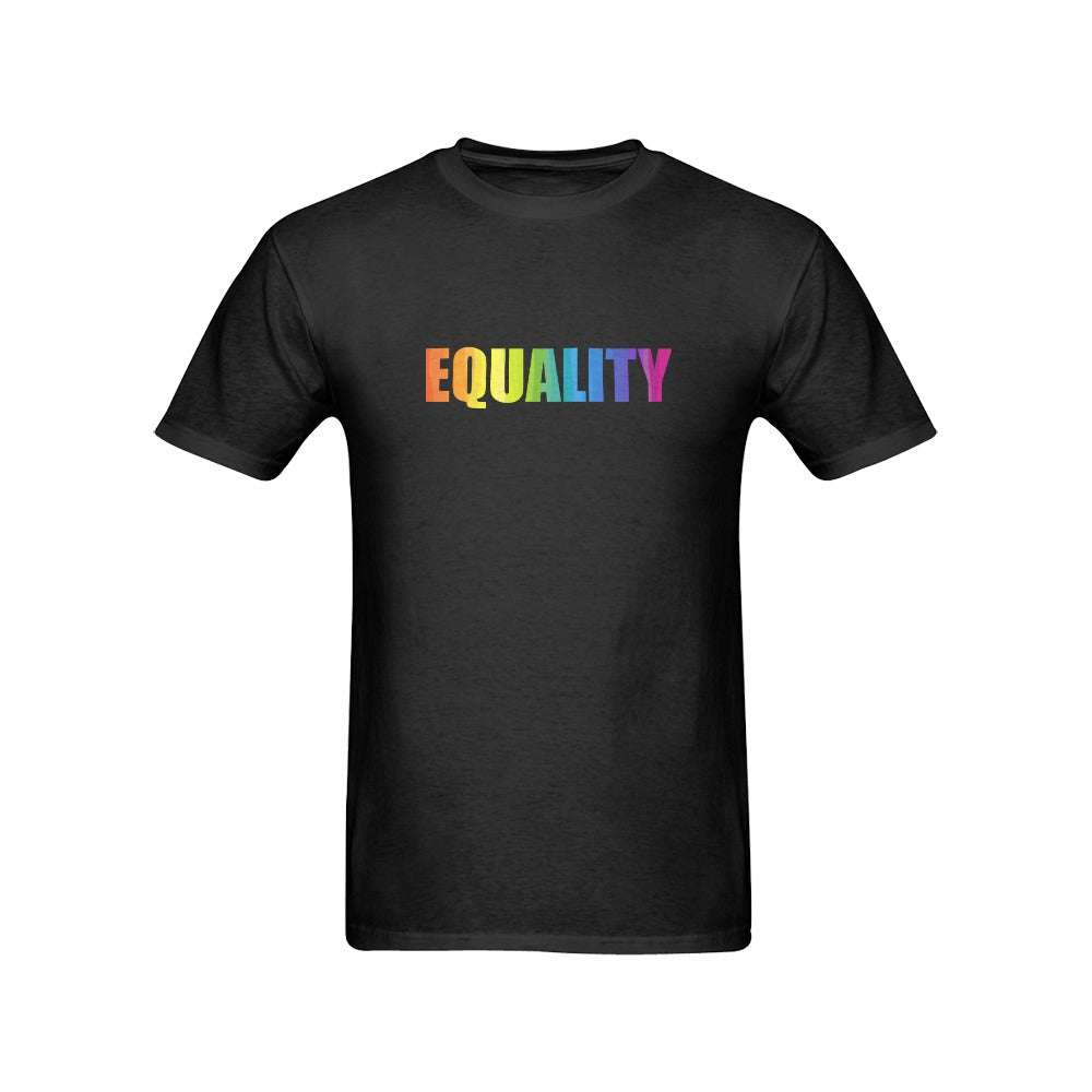 EQUALITY Social Justice unisex T-Shirt rainbow black Men's