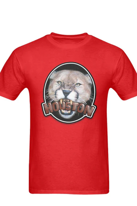 Unique Roaring Cougar Houston Pride short sleeve men's unisex t-shirt