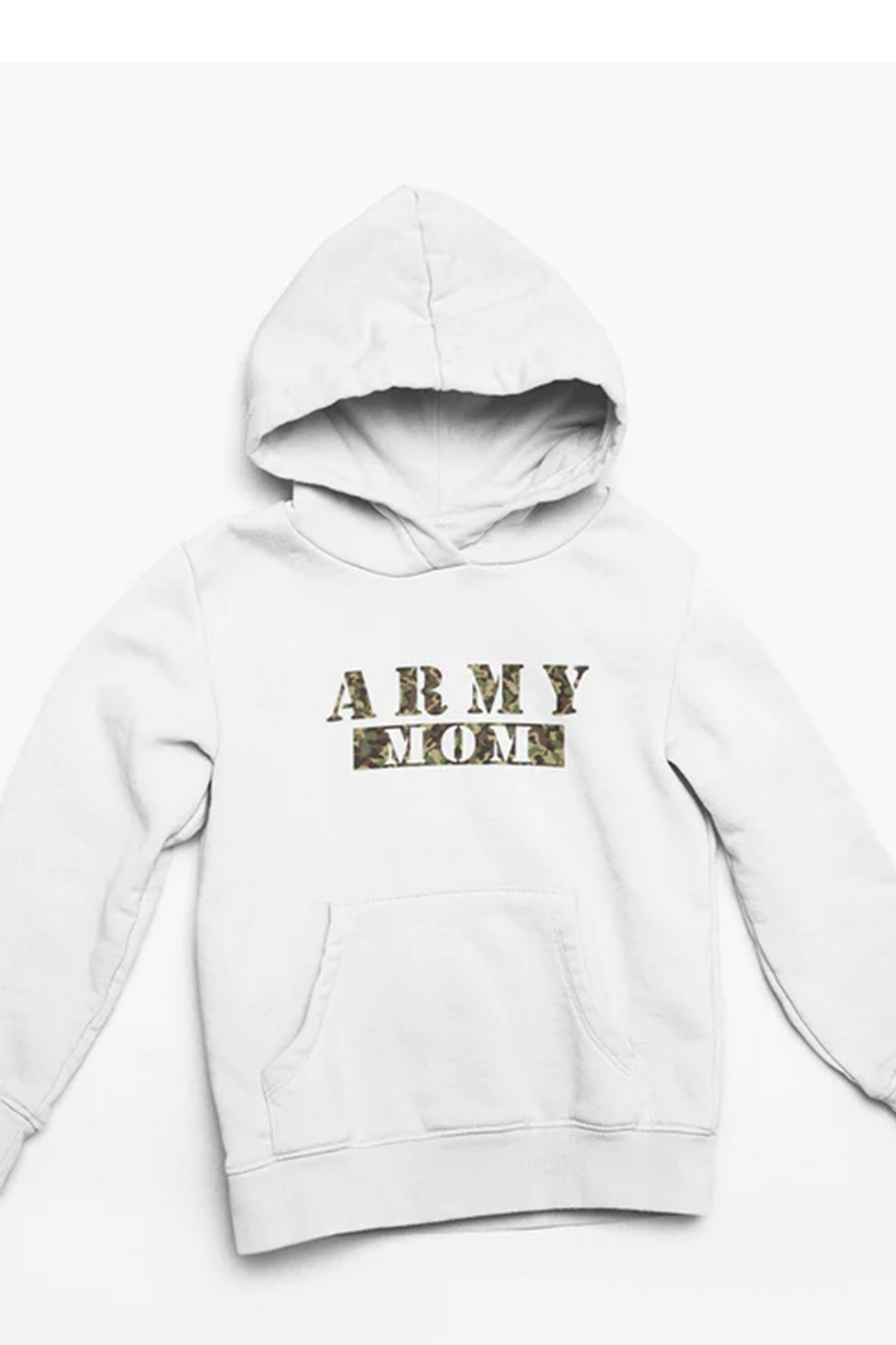 ARMY MOM long sleeve fleece hoodie