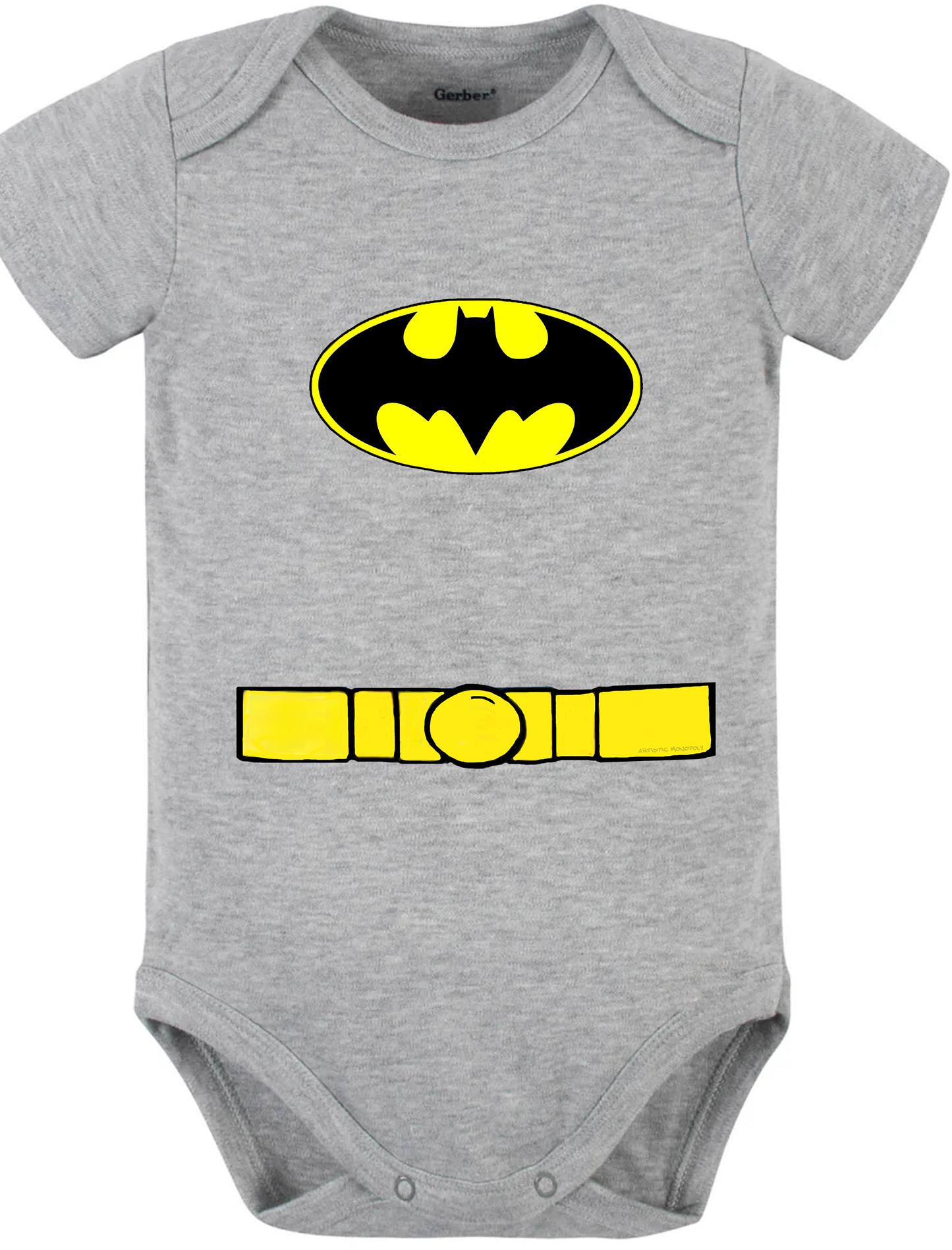 Classic superhero uniform infant onesie