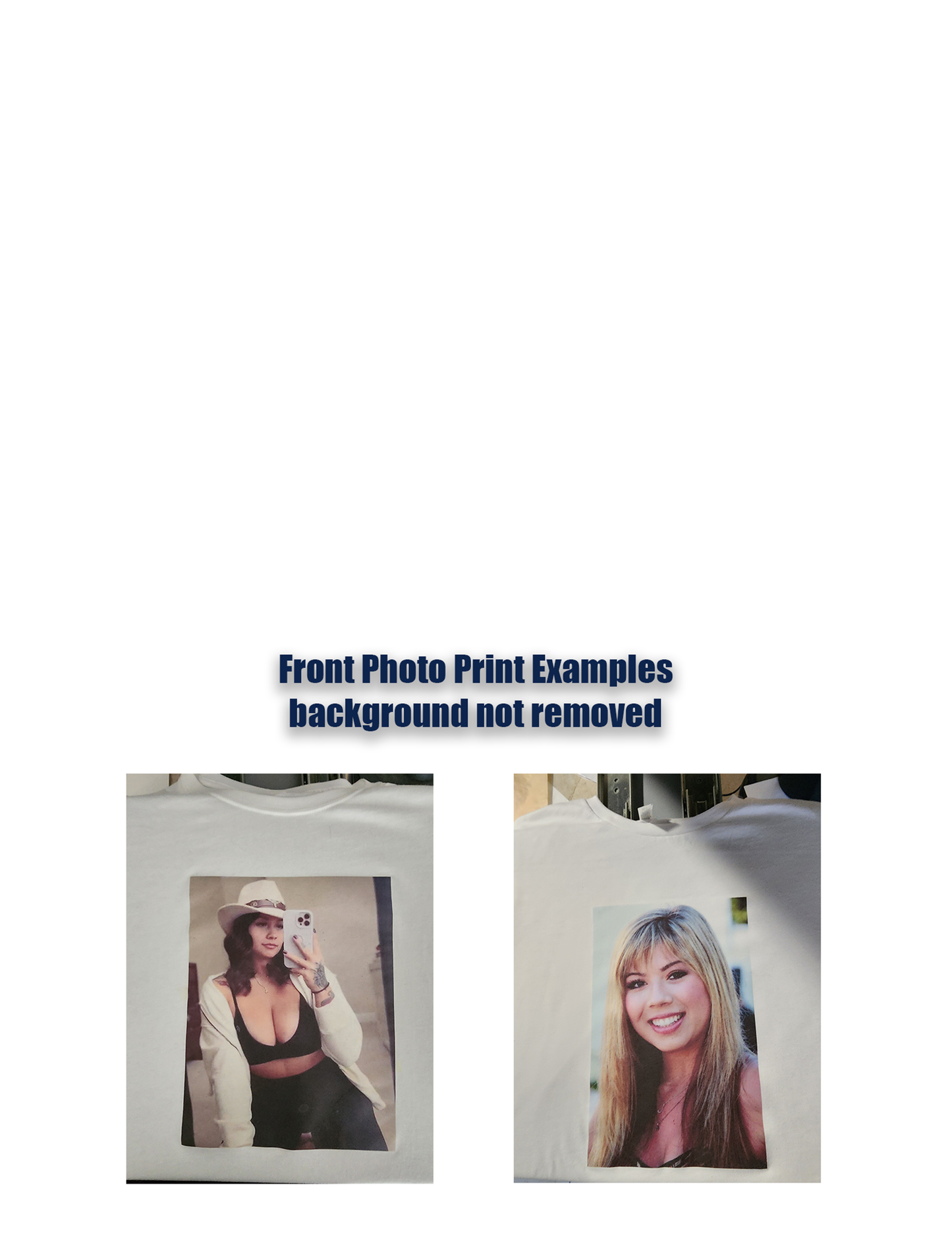 Custom Personalized T-shirt Photo-Text and assistance options