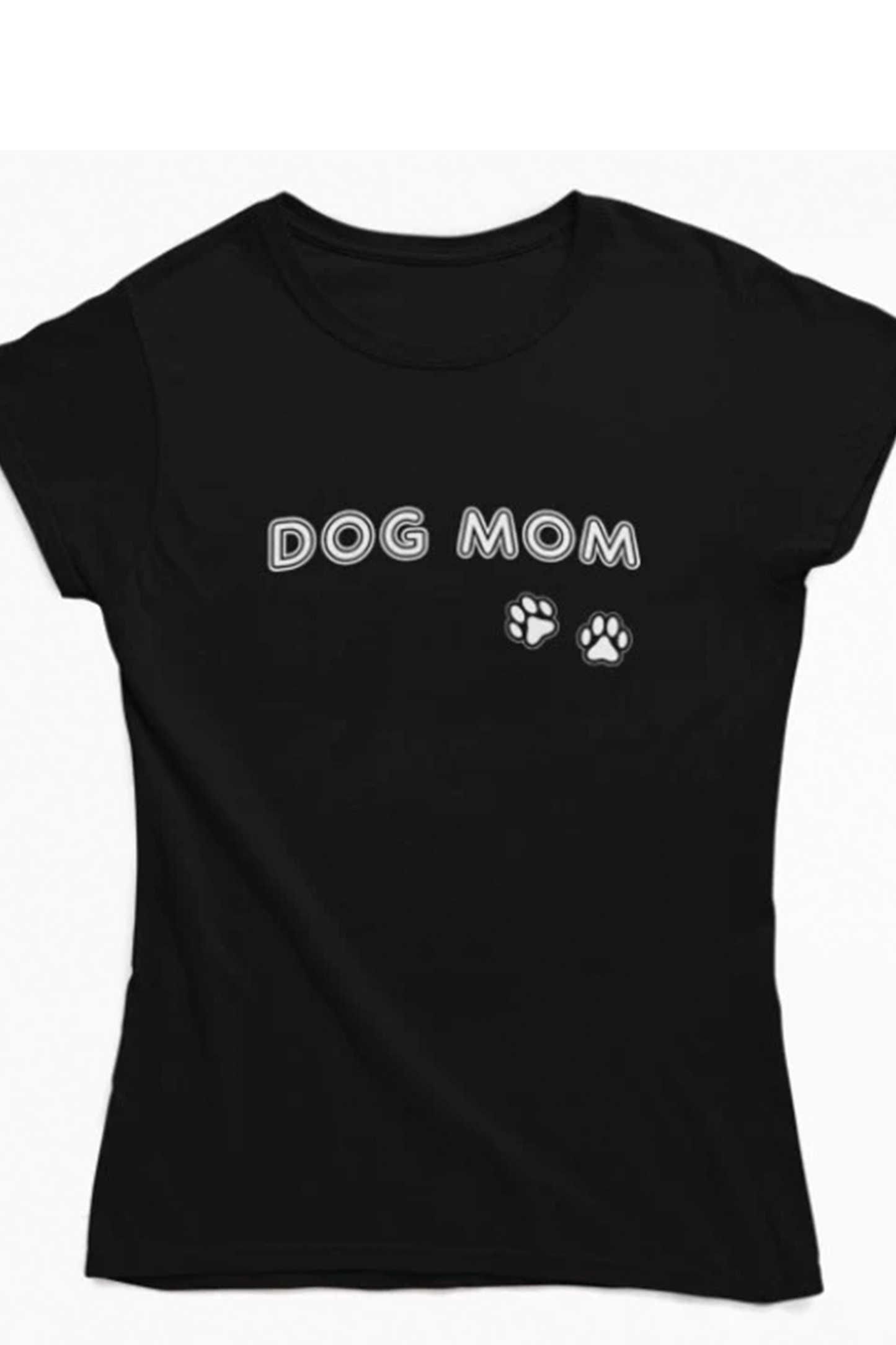 Women's fitted DOG MOM short sleeve T-Shirt