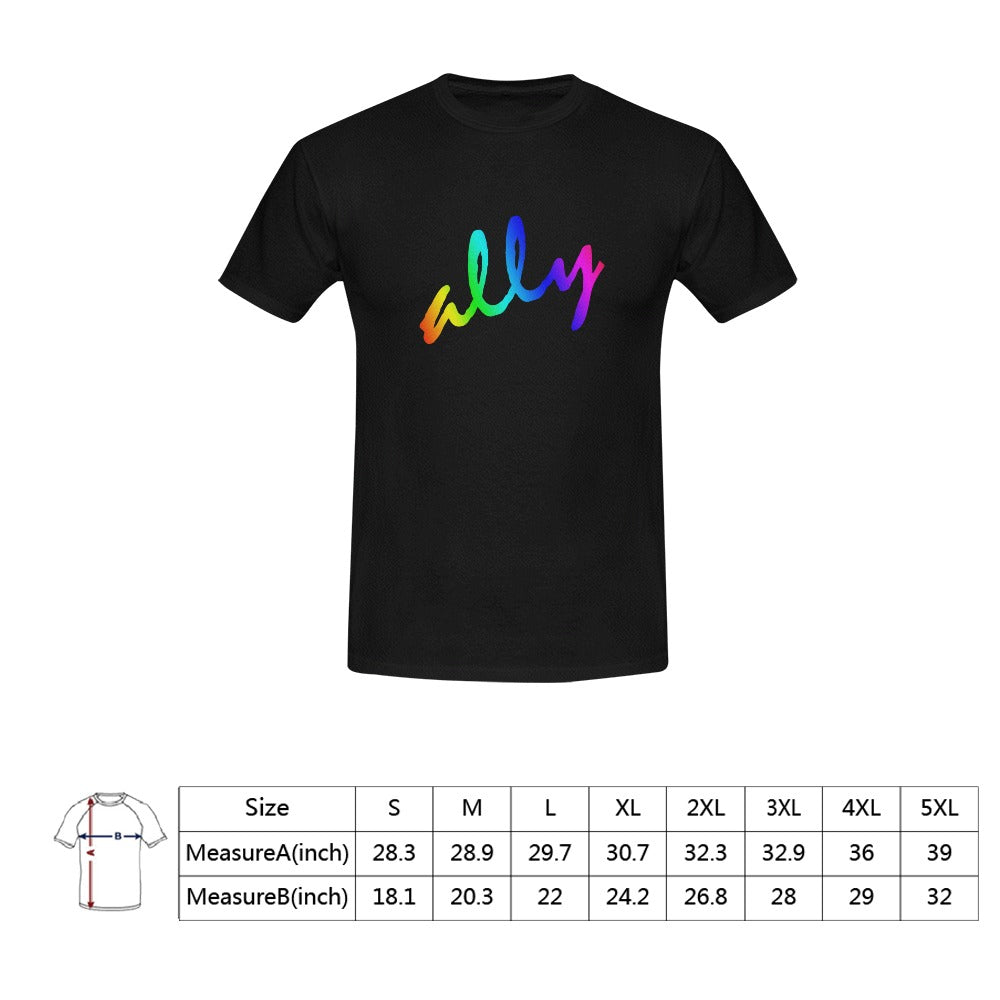 Ally pride rainbow unisex t-shirt