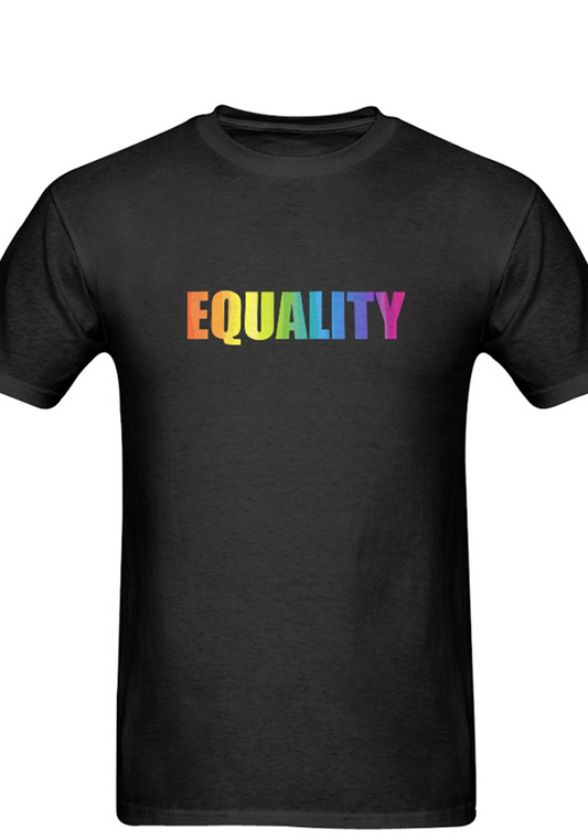 EQUALITY Social Justice unisex T-Shirt rainbow black Men's