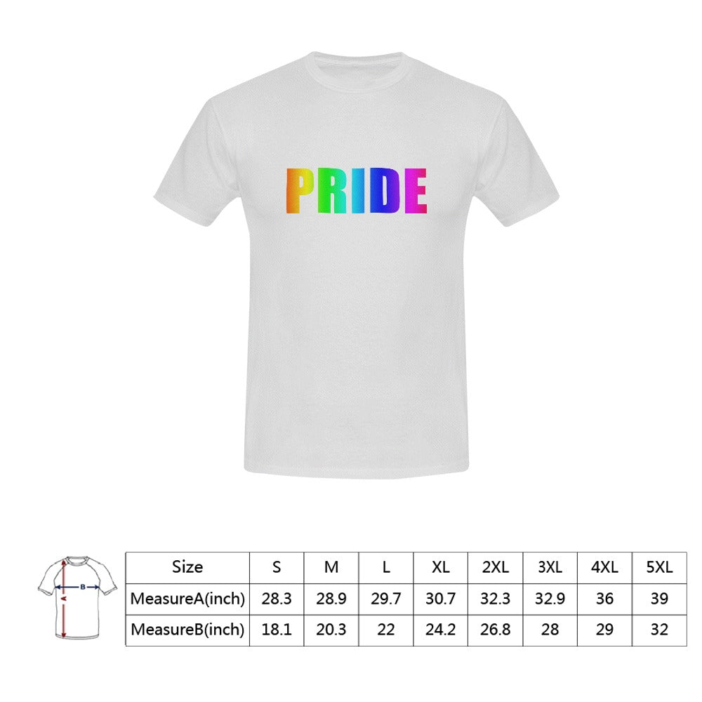 Pride rainbow  unisex tee white Men's T-Shirt