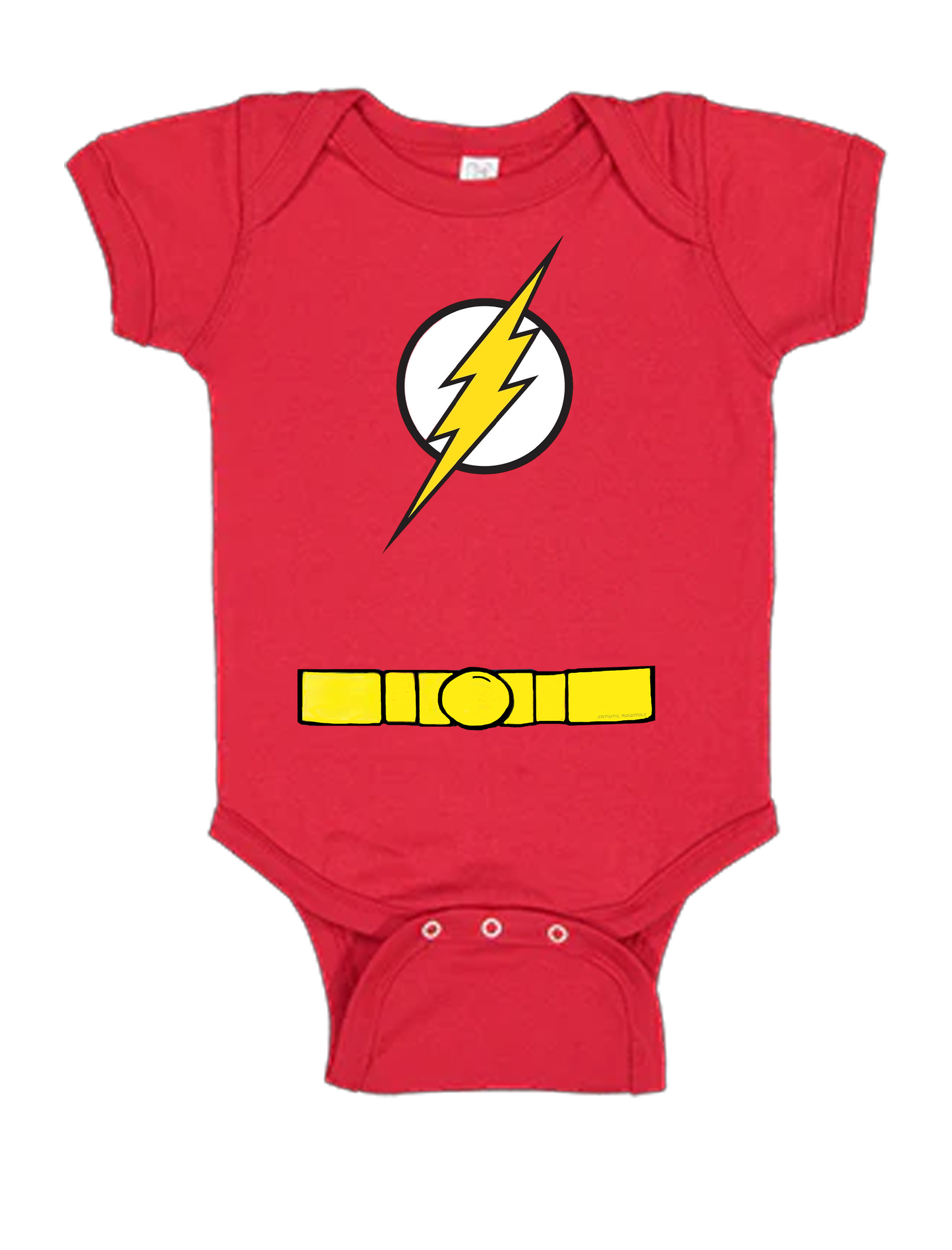 Classic superhero uniform infant onesie