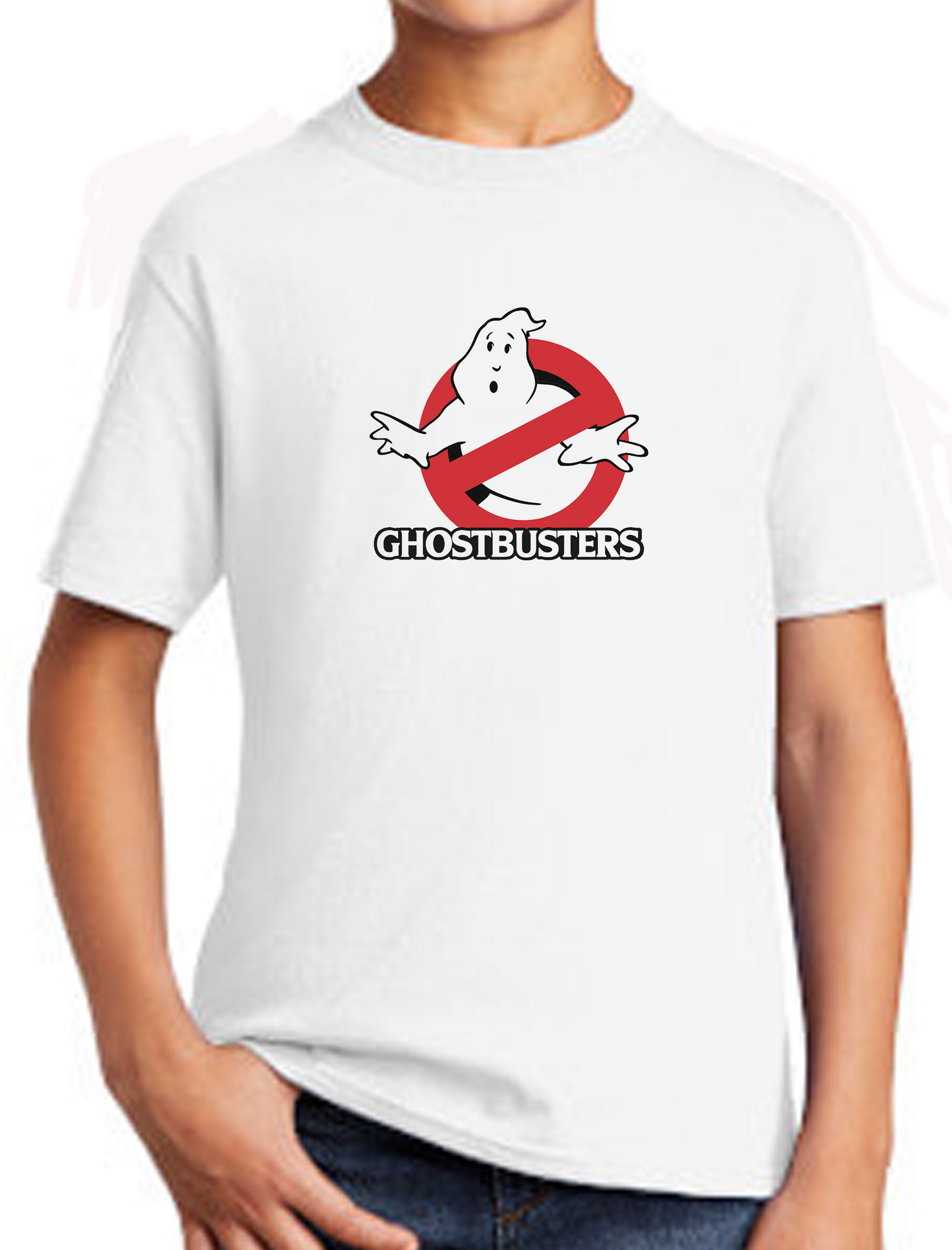 No ghosts iconic retro youth t-shirt for Halloween