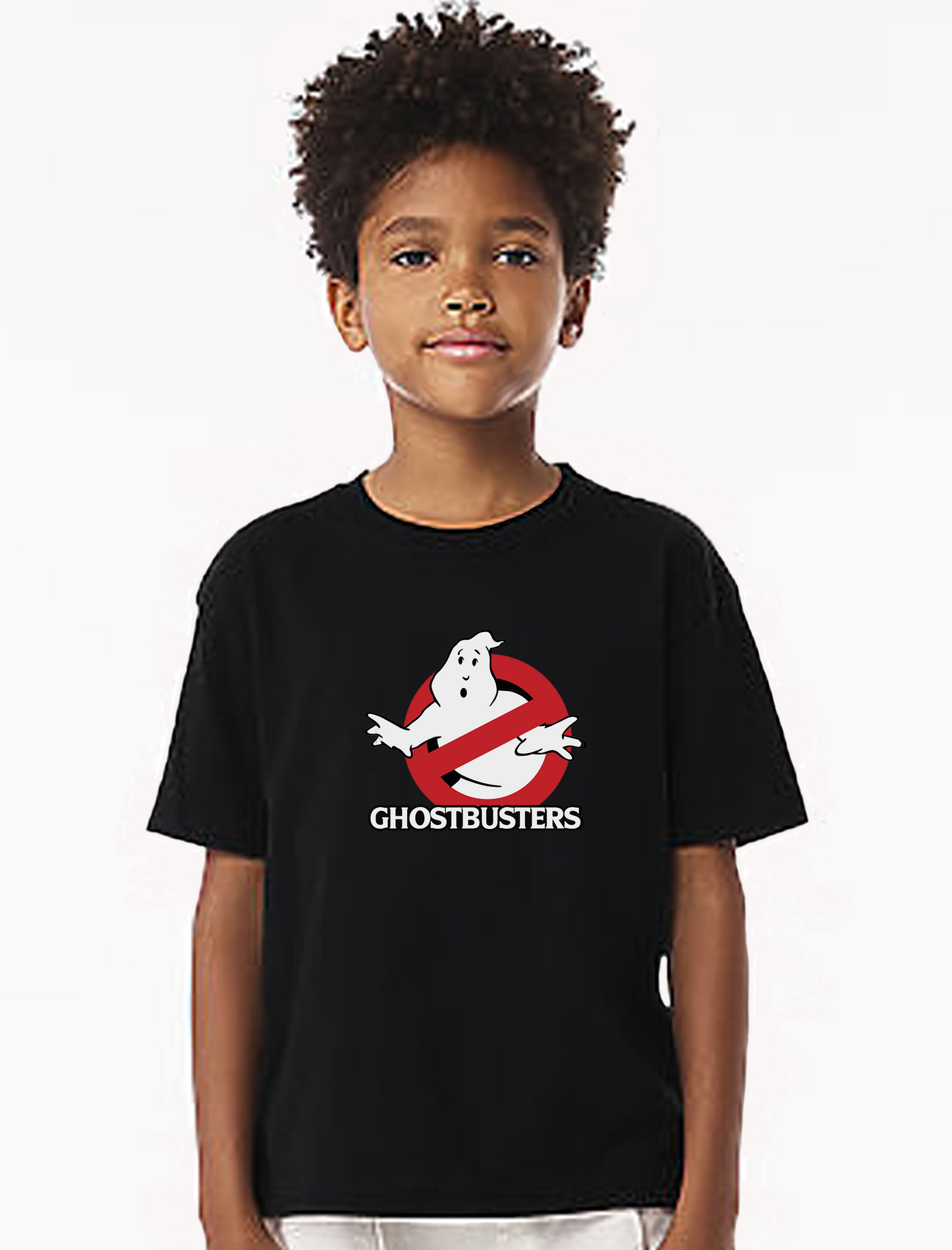 No ghosts iconic retro youth t-shirt for Halloween