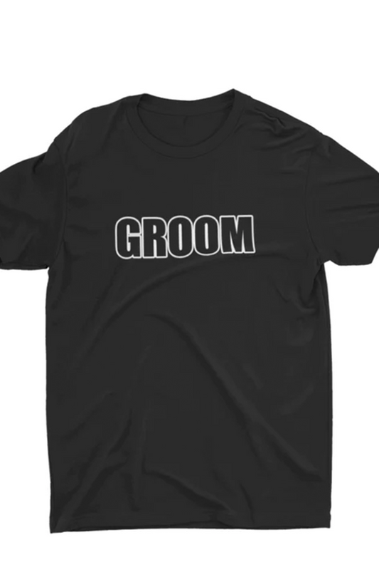 GROOM short sleeve basic regular wedding novelty t-shirt