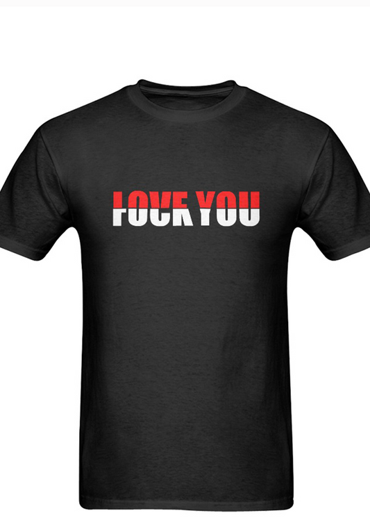 LOVE YOU FUK YOU short sleeve unisex t-shirt black Men's T-Shirt