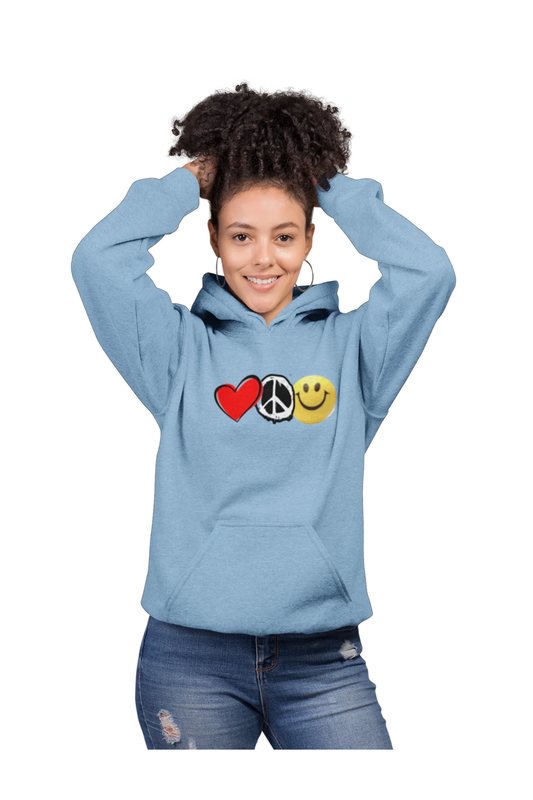 LOVE PEACE HAPPINESS Unisex regular fit hoodie