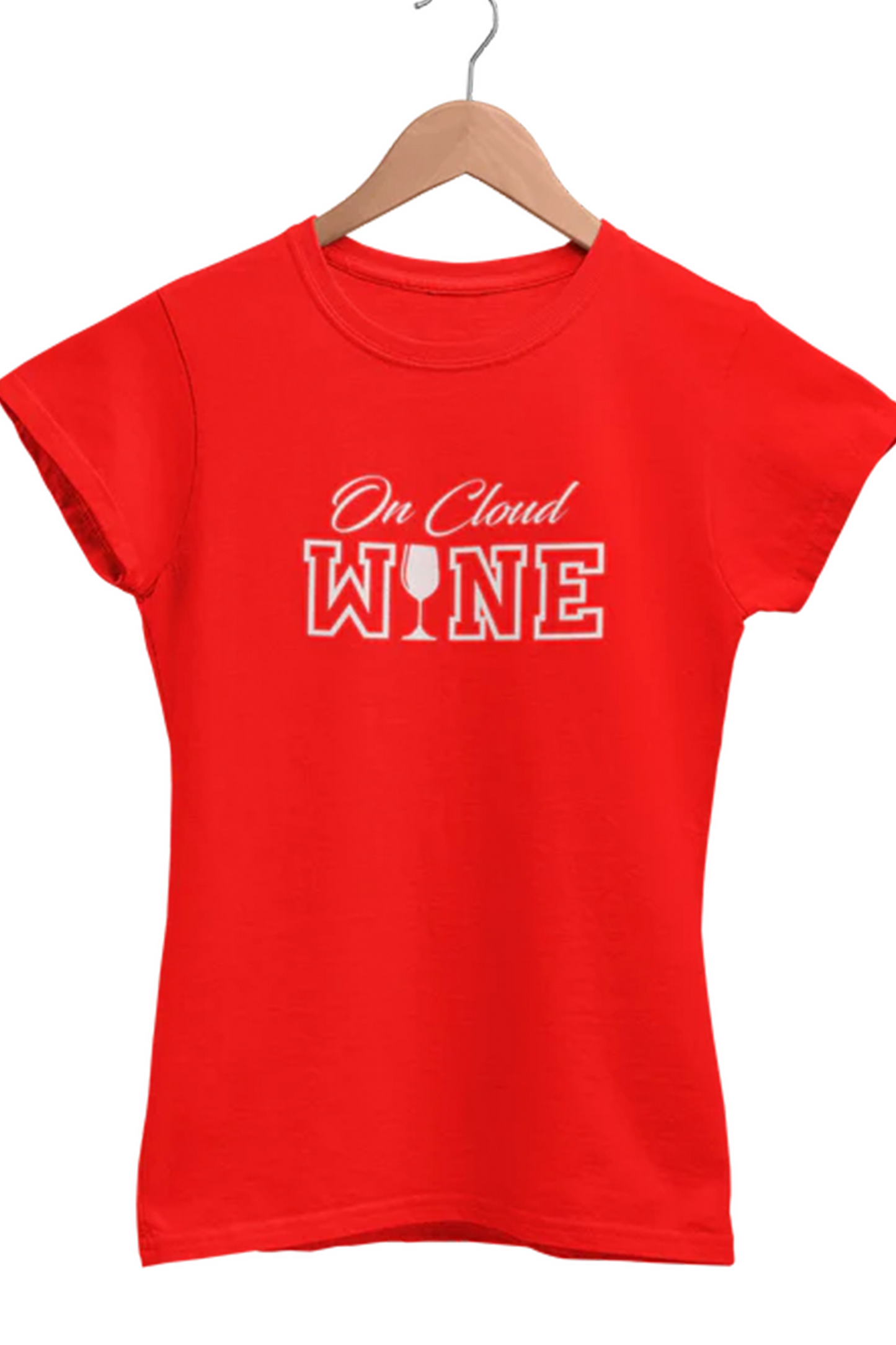 Women's short sleeve fitted T-Shirt ON CLOUD WINE