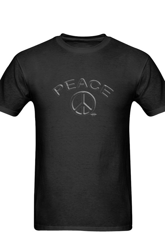 Peace unisex short sleeve t-shirt unique black on black