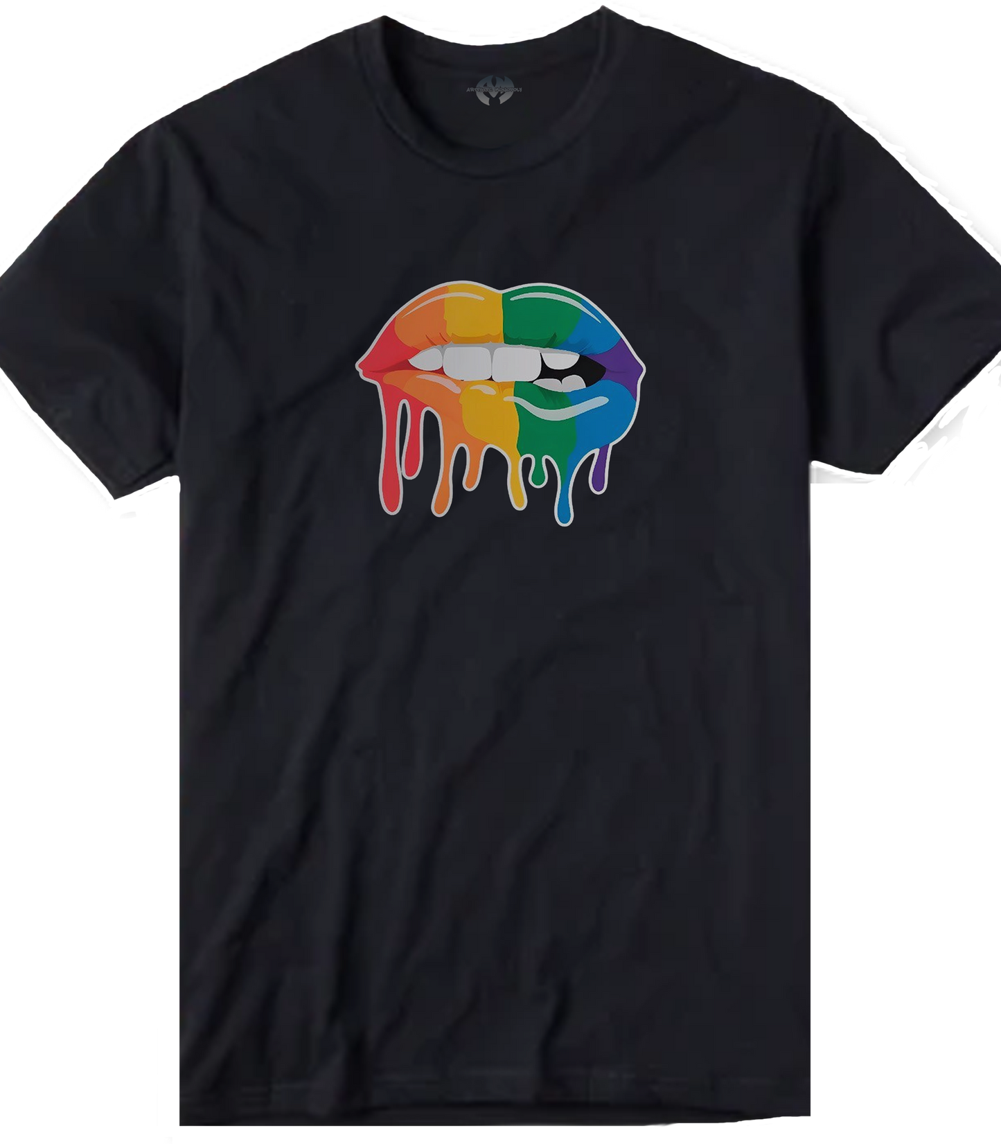 Dripping Rainbow Lips short sleeve unisex t-shirt Men's