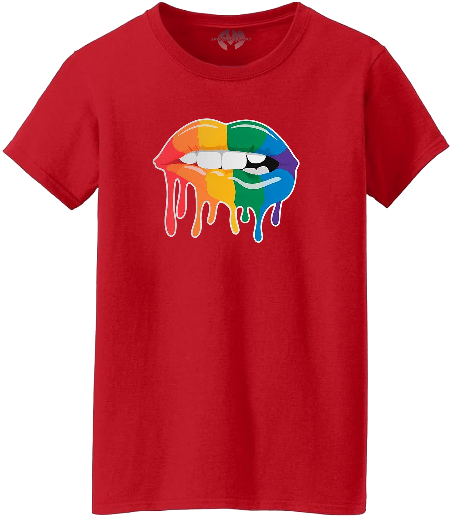 Dripping Rainbow Lips short sleeve unisex t-shirt Men's
