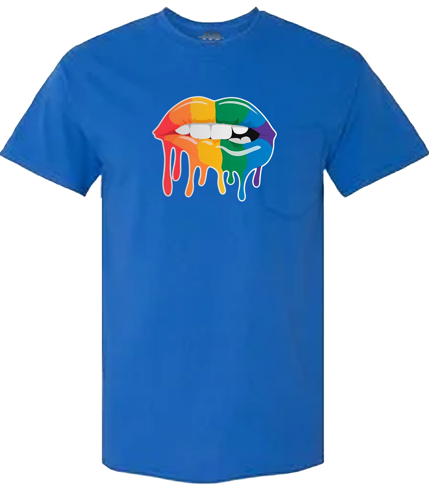 Dripping Rainbow Lips short sleeve unisex t-shirt Men's