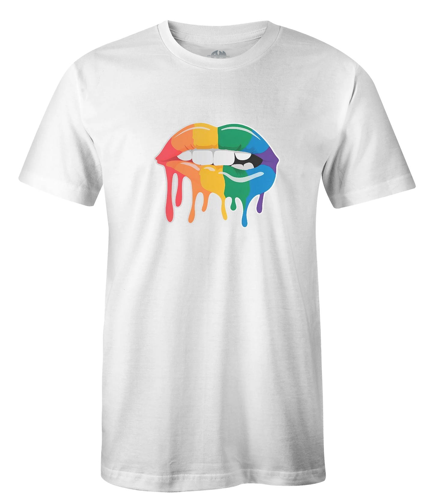 Dripping Rainbow Lips short sleeve unisex t-shirt Men's