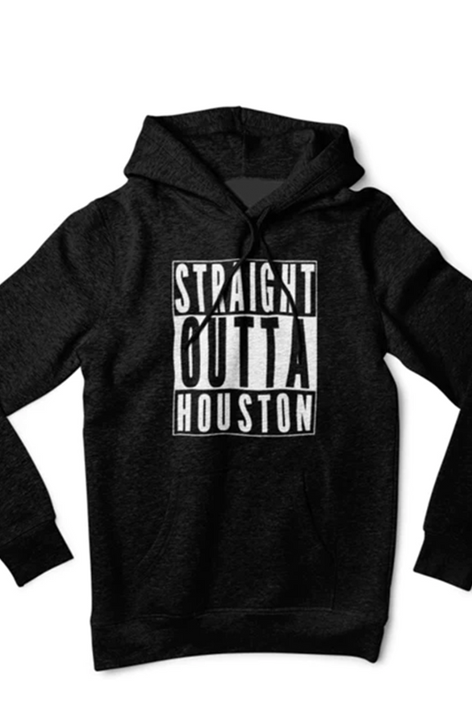 Straight Outta Houston long sleeve fleece hoodie