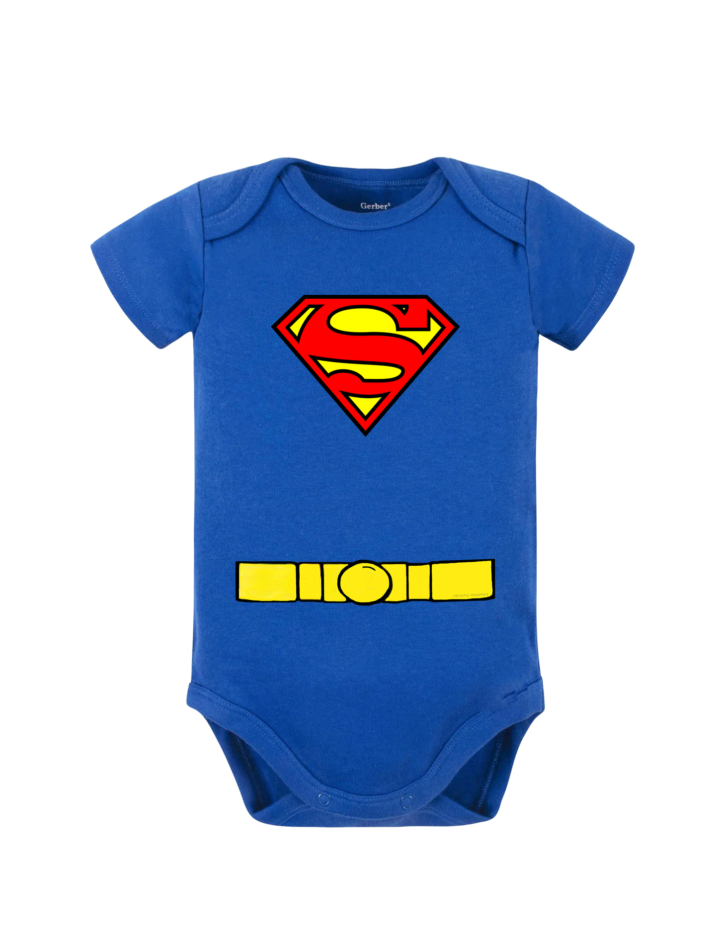 Classic superhero uniform infant onesie
