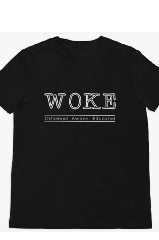 WOKE definition t-shirt short sleeve