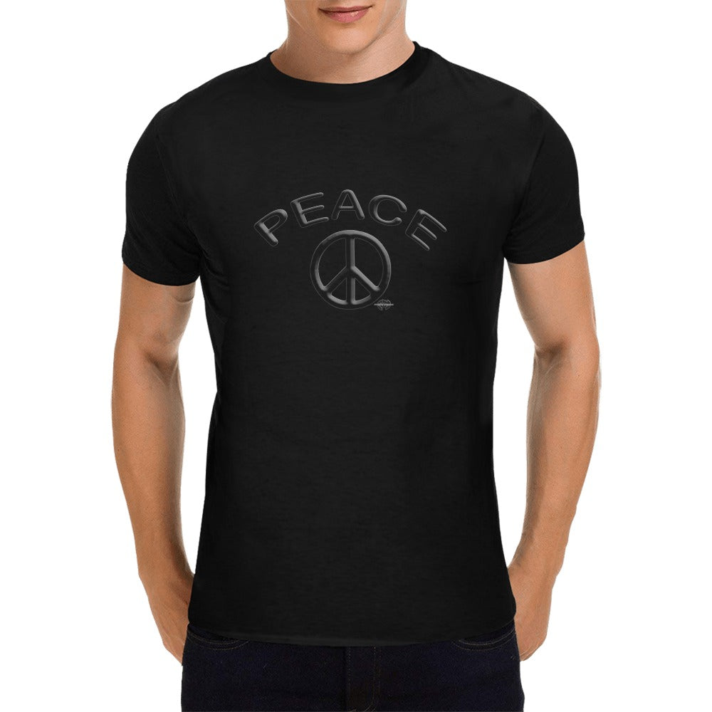 Peace unisex short sleeve t-shirt unique black on black