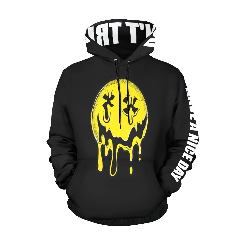 DON'T TRIP SMILE ANYWAYS  melting face women's hoodie