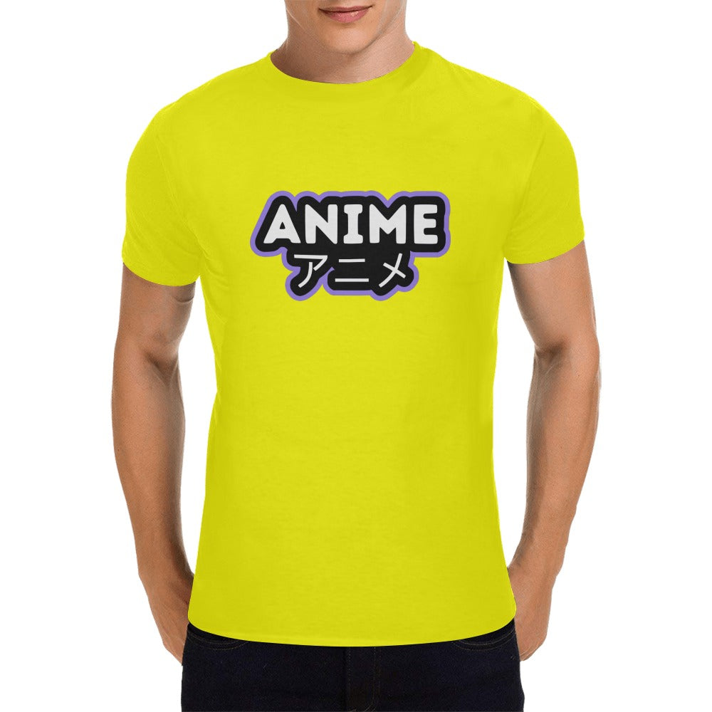 Anime with Japanese text short sleeve uniform t-shirt