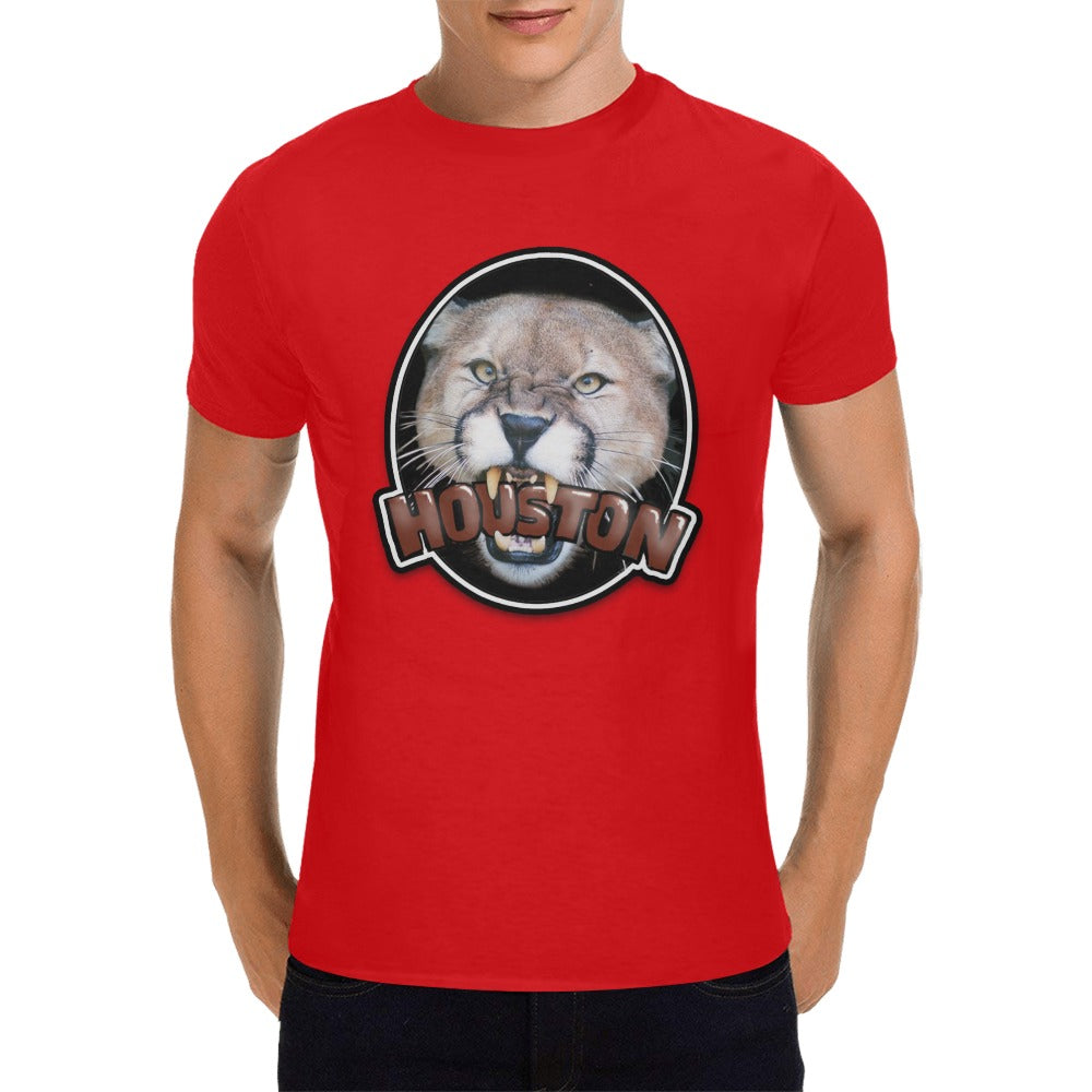 Unique Roaring Cougar Houston Pride short sleeve men's unisex t-shirt