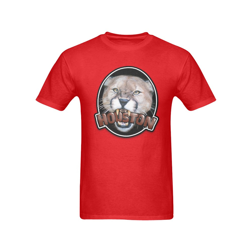 Unique Roaring Cougar Houston Pride short sleeve men's unisex t-shirt