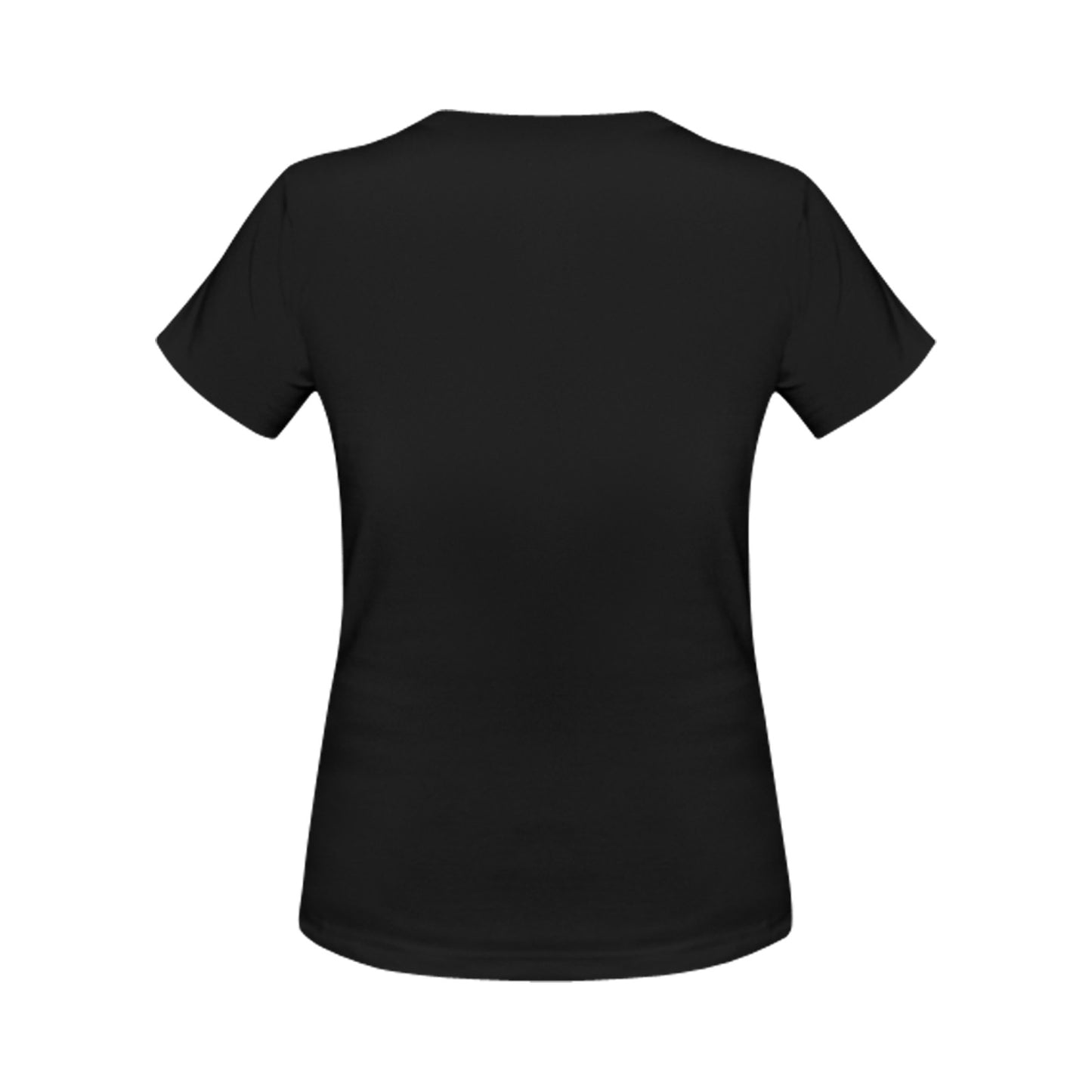 Cat Love women's crew neck t-shirt black short sleeves