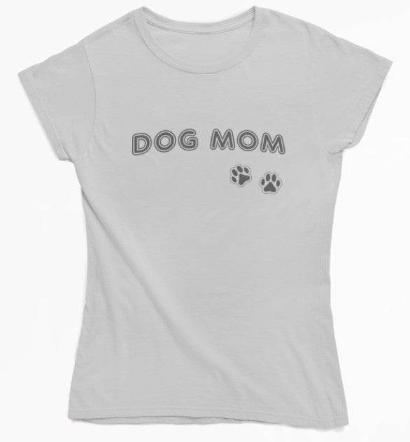 Women's fitted DOG MOM short sleeve T-Shirt