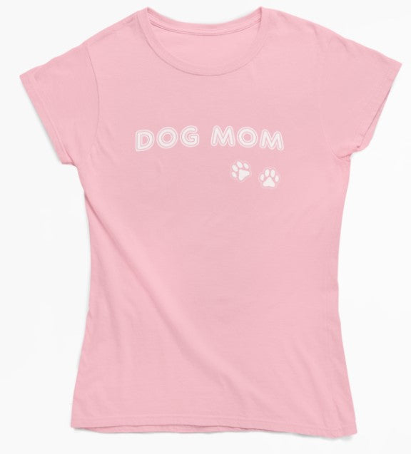 Women's fitted DOG MOM short sleeve T-Shirt